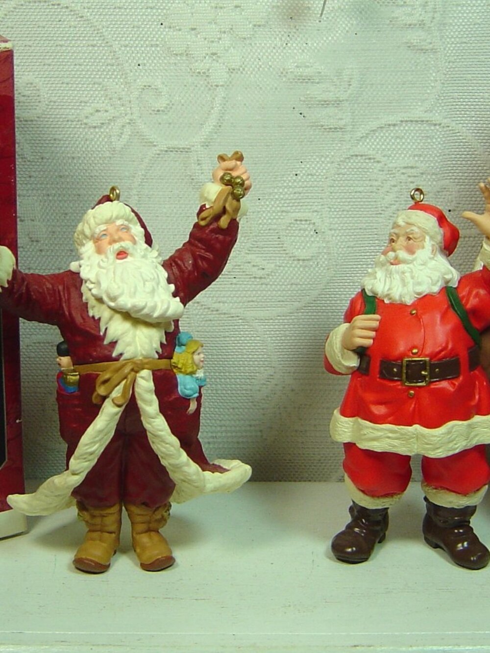 2 Vintage Hallmark Merry Olde Santa ornaments-#9 & #10 in series-1998 & 1999